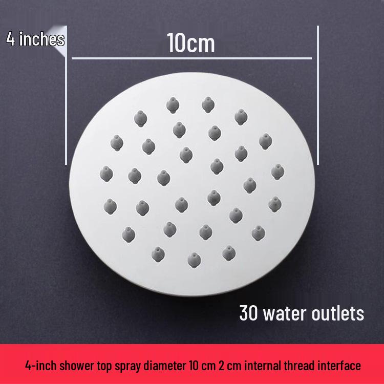 Hotel Bathroom Stainless Steel Rain Shower Head with Water Heater Nozzle