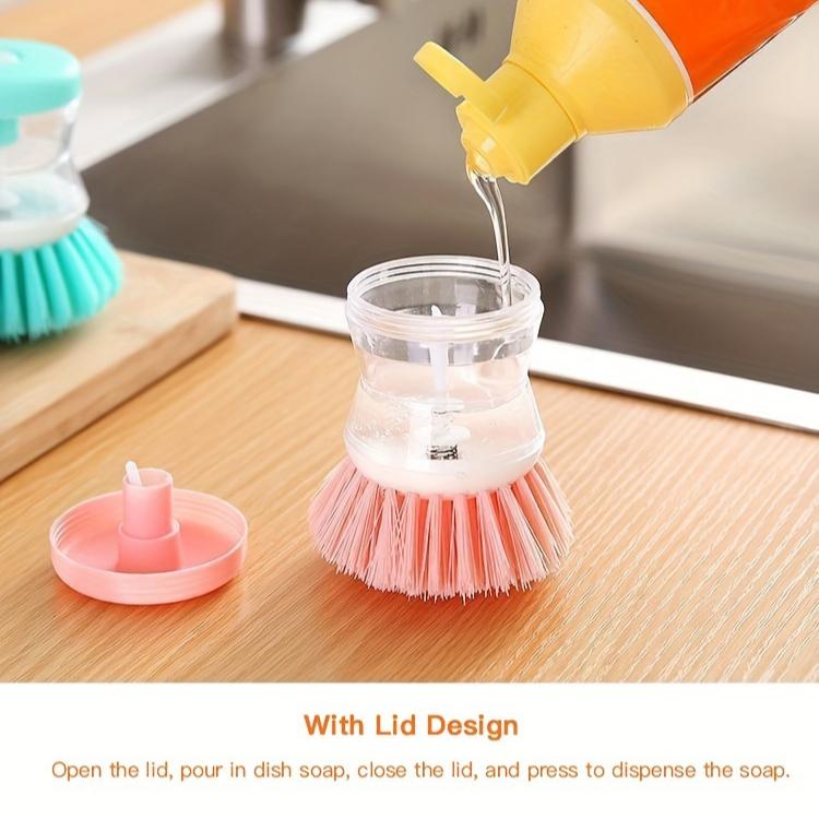 One Day Kitchen Cleaning Brush with Ergonomic Handle Gentle Scrubbing Bristles,24-Hour Use Suitable for Dishes and Outdoor Use Portable