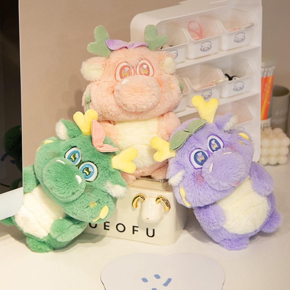 

Plush Toys Cute Chubby Dragon Plush Doll Cartoon Dragon Stuffed Animal Doll Birthday Gifts 28cm розовый