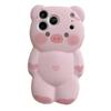 3D Cute Cartoon Little Pig iPhone 17 Pro Max Anti-drop Case, Compatible with iPhone 14-16, Pink