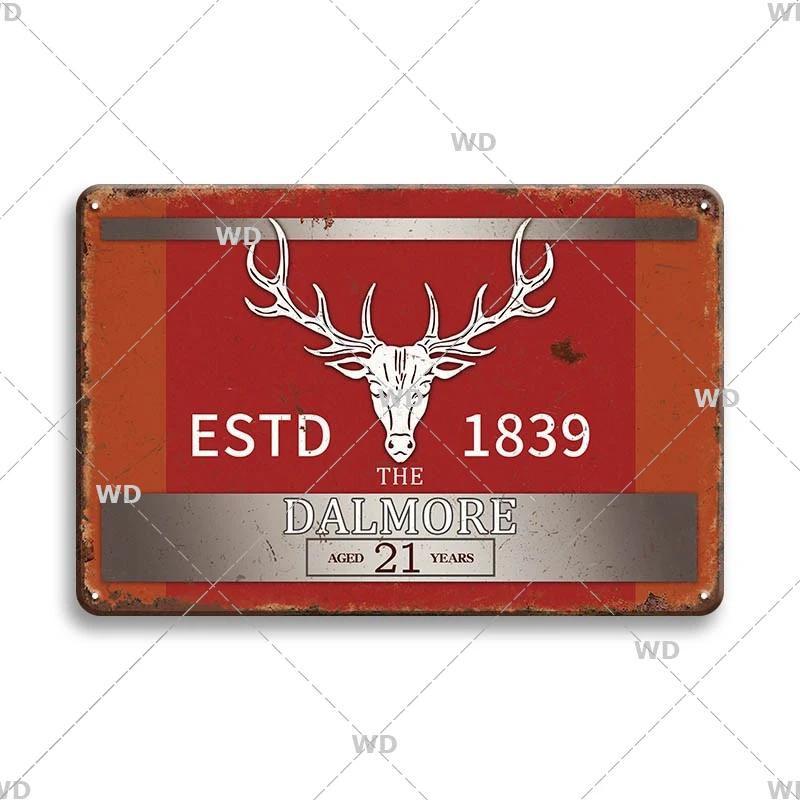 Whisky Marke Metallschild Blechschild Dekorative Plakette Metall Vintage Metall Posterplatte Irland Bar Kneipe Club Männerhöhle Wanddekor