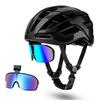 Sport Bicycle Helmet with Magnetic Goggles for Cycling Road Mountain Bike Outdoor Riding Safety Durable PC+EPS Unisex Adult