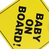 Baby On Board SAFETY Car Window Suction Cup Yellow REFLECTIVE Warning Sign 12CM