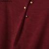 INCERUN Autumn Pullovers Men Stand Neck Long Sleeve Texture Rib Knitted Casual Tops