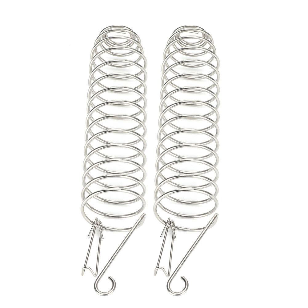 2Pcs Stainless Steel Bird Parrot Safety Lock Buckle Feeding Device Foraging Food Basket