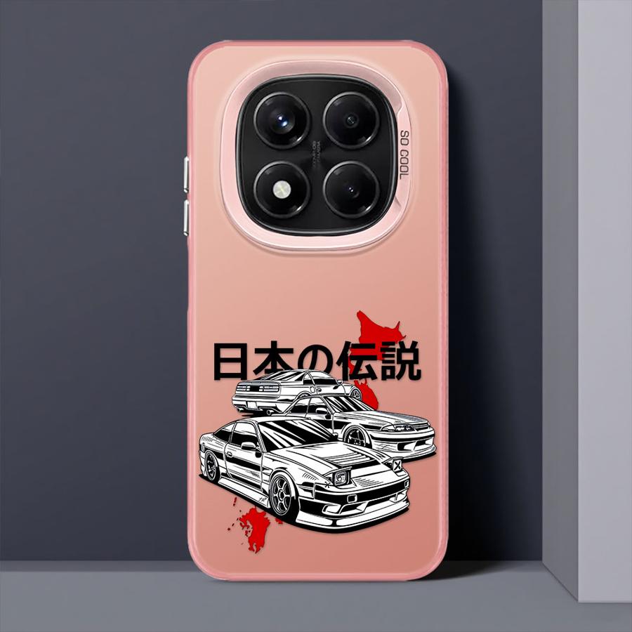Phone Case for Xiaomi Redmi Note 10s 12 13 14 Pro Plus 11s 10 11 Pro Soft Cover JJapanese JDM Drift Car Red Sun