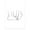 Schwarz Weiß Paar Linie Wand Kunst Leinwand Malerei Linie Zeichnung Hand Liebe Kuss Poster und Drucke Nordic Bild Wohnzimmer decor