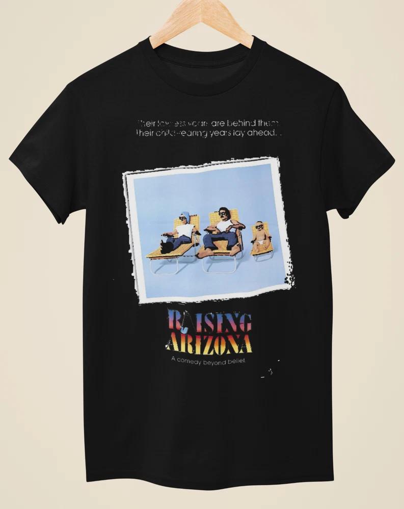 Raising Arizona Movie Poster Inspired Unisex Black TShirt S