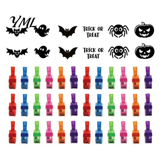Educational Sensory Play Tool 36 Pcs Halloween Finger Projector Lights, Mini Pattern Projectors, LED Projection Light Christmas Party Favors