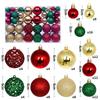 100Pcs Christmas Ball Ornaments Tree Decorative Shatterproof Decorations Hanging Xmas for Anniversary Wedding Party Holiday