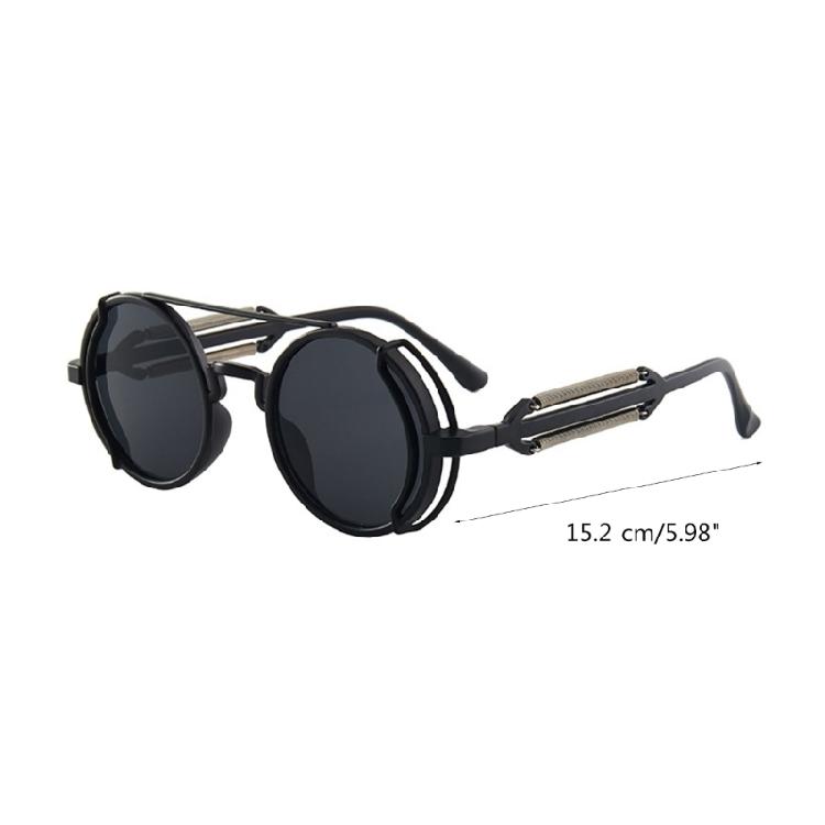 Steampunk Vintage Round Polarized Glasses Colored Lenses Sunglasses Eyewear