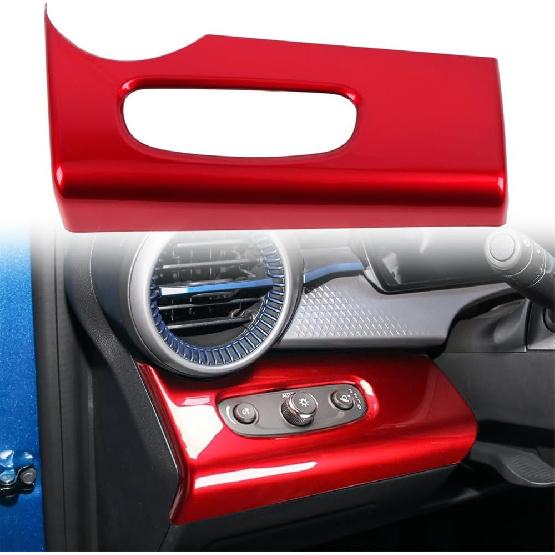 2023 2024 for Chevrolet Trax Steering Wheel Decorative Cover Trim ABS Red Interior Car Accessories 3pcs