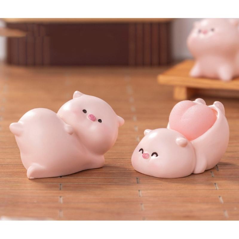 Whimsically Pig Sculpture Soft Butt Figurine Miniature Desk Ornamentation For Cute Decorations And Collectors Gift