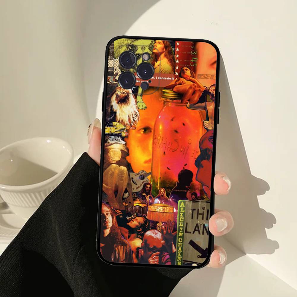 

Music A-Alice In C-Chains Phone Case For IPhone 17 16 15 14 13 12 Mini 11 Pro Plus Soft Silicone Cover iPhone 12pro max