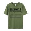 Mechanic Funny Definition Tshirt Tops  Tees Special All Cotton Normal T Shirt Letter Text Printed TShirt