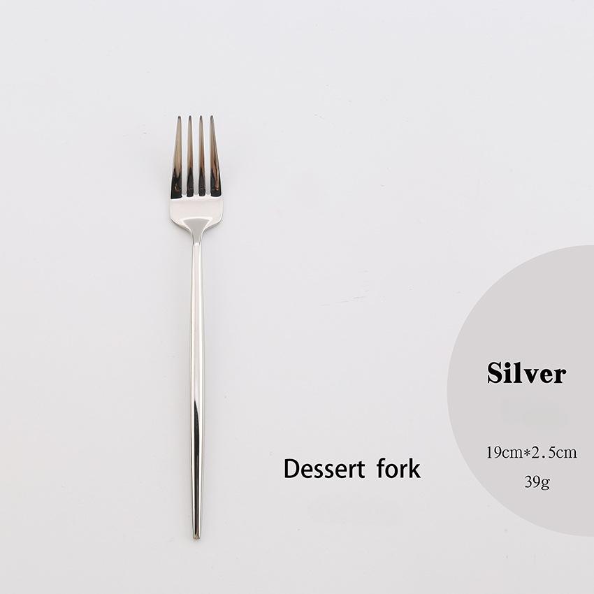 HANYANG 304 cuillères, fourchettes et baguettes en acier inoxydable miroir Portugal couteaux et fourchettes plaqués or argent brillant vaisselle occidentale d'hôtel