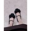 Sheepskin~ bow leather shoes Mary Jane shoes women's beautiful versatile small heels thick heel single shoes ladyshoes