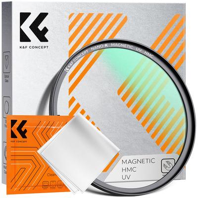 CONCEPT 55mm Magnetic MCUV Lens Protection Filter with Magnetic Easy UV Includes 1 Cleaning Cloth K&F Filter, Adhesion, Installation, Absorption,