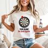 Personalized Dartboard Unisex TShirt Custom Name Darts Sports Bespoke Gift