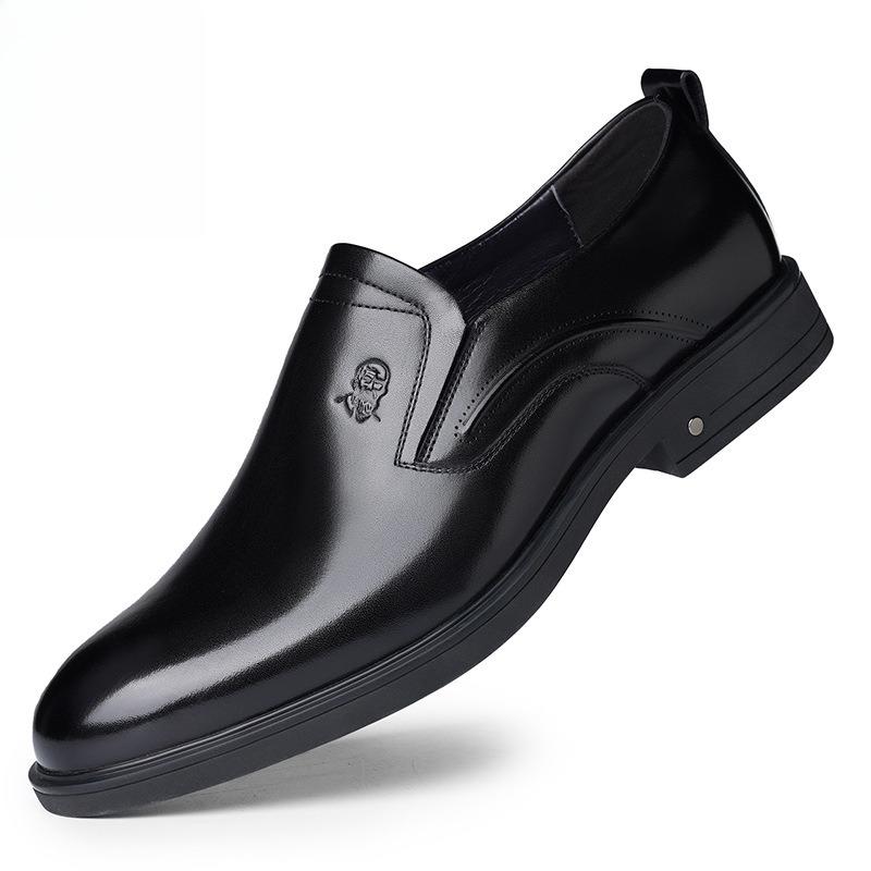 

Old Man s Head Leather Shoes Men s Genuine Leather Top Layer Cowhide Business Formal Men s Shoes Soft Leather Soft Sole Casual Leather Shoes 38