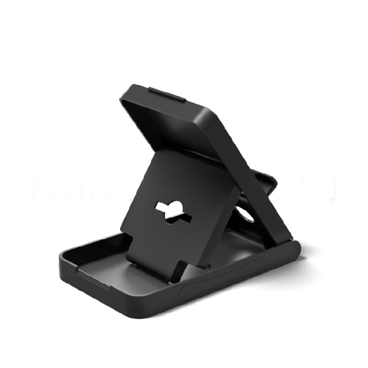 Foldable Stand for Handheld Game System or Small Tablet, Angled Desk Support, Cable Opening and Gentle Contact Areas for Travel Use