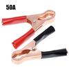 2Pcs 30A/50A Red + Black 70mm/80mm Crocodile Car Caravan Van Battery Test Lead Clips Best Promotion Alligator Clips