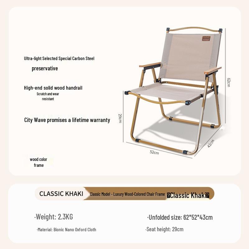 Kermit Outdoor Folding Chair Set: Portable Leisure Fishing & Camping Chair with Table