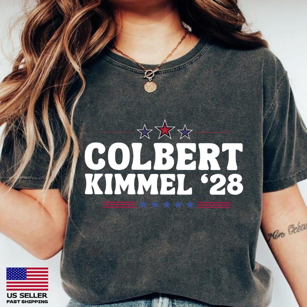 Jimmy Kimmel Colbert 28’ Shirt - Protect Comedy Freedom of Speech Shirts Unisex T-Shirt XL