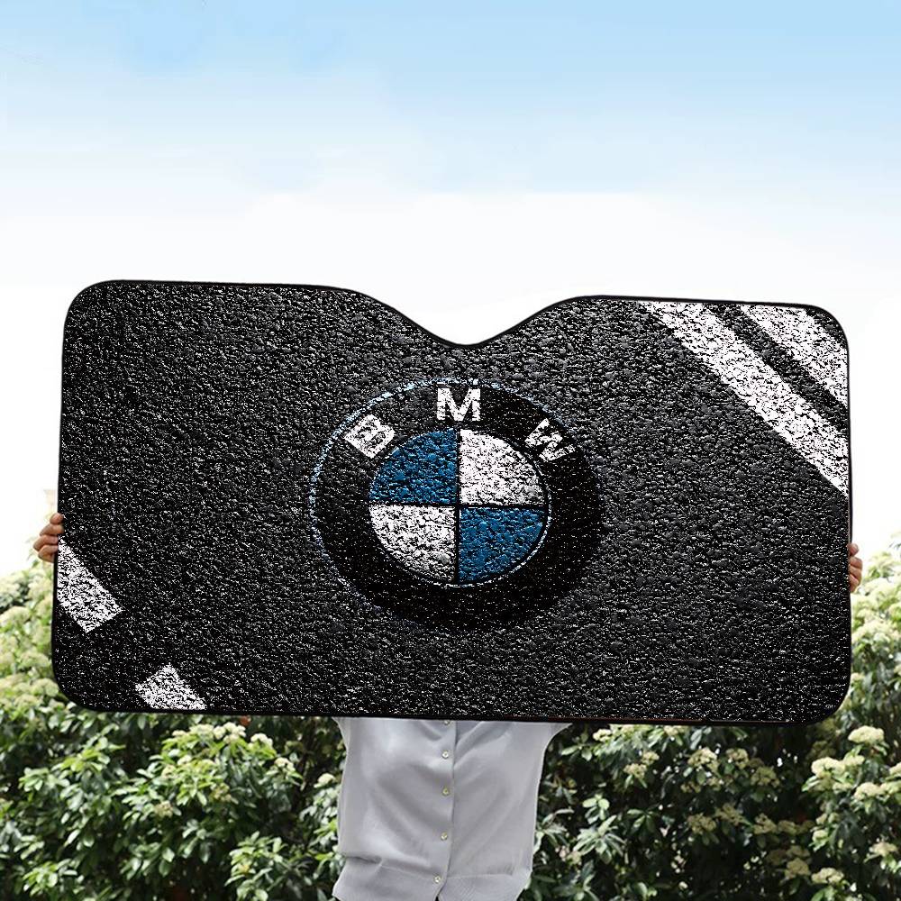 BBKG7 Luxury Sport Car B-BMWs Car Windshield Foldable Sun Shade Cover Block Reflector Portable Breathable Anti UV Protector Screen