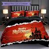 1PC Halloween Theme Pattern Bedding Quilt Set Quilt Cover Pillowcase Home Decoration Birthday Gift (1 * Duvet Cover + 2 * Pillowcase, Without Core)