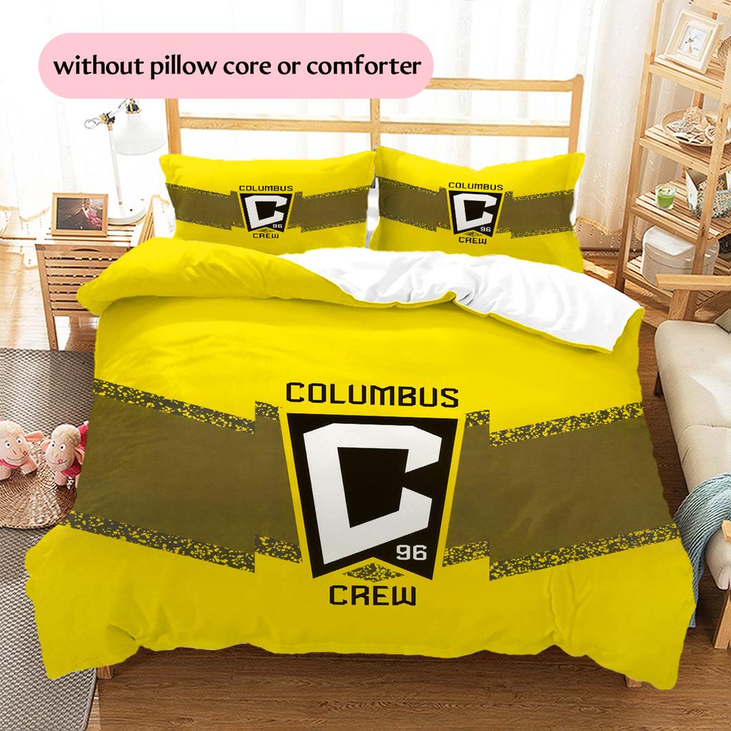 Columbus Crew  Pattern Bedding Quilt Set  Home Decoration  Gift (1 * Duvet Cover + 2 * Pillowcase  Without Core)