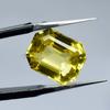 9.95 Ct Natural Yellow Ceylon SAPPHIRE Emerald Shape Loose Gemstone CERTIFIED AM-196