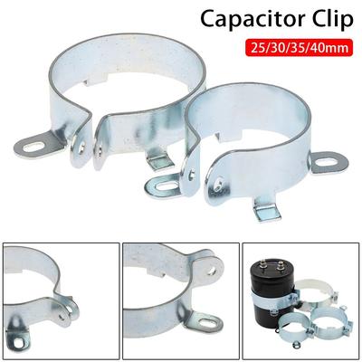 1 Stück Befestigungs Klemmring Kondensator Clip Zinnbeschichtet 2 Füße Montageklemme Eisenbügel Halter 25mm 30mm 35mm 40mm Befestigungswinkel