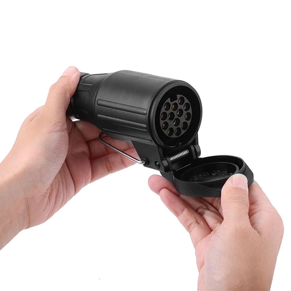 13 Pin Plastic Trailer Plug Socket Universal Tow Bar Trailer Socket For Car Truck RV