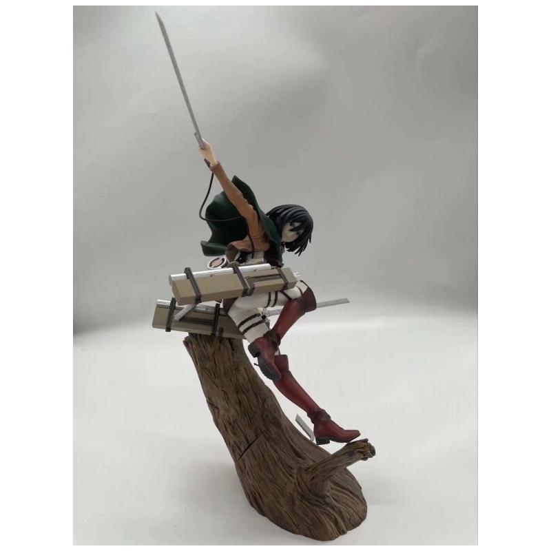 29cm Attack On Titan Mikasa Ackerman Attack Anime Girl Figure Model Statue Boys Collection Desktop Decoration Ornament Toys Gift