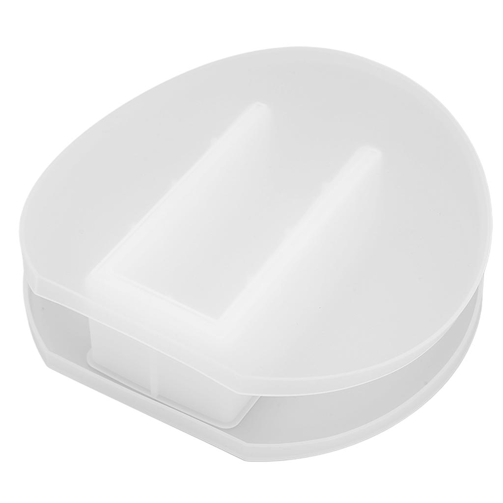 Pot Setting Mold Round Shape Silicone Soft Reusable White DIY Mould for Fish Tank Art Craft