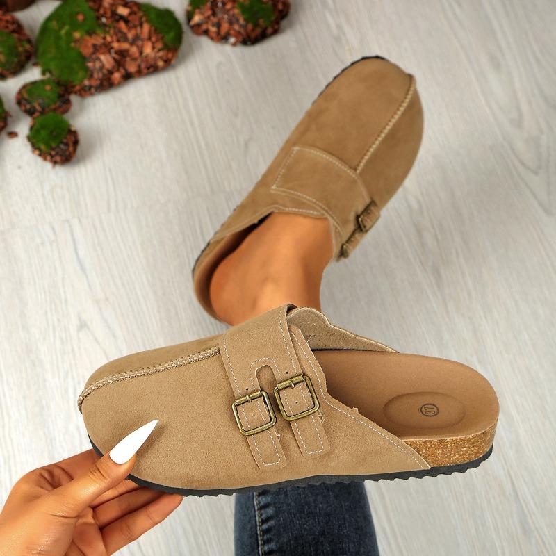 

Women’s Closed-Toe Platform Birkenstyle Slide Sandals Comfortable Summer Shoes 43 хаки