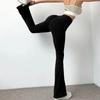 Women Fitness Sports Flared Pants High Waisted Casual Outdoor Black Long Trousers 2024 Skinny Sweatpants Joggers Women 30684