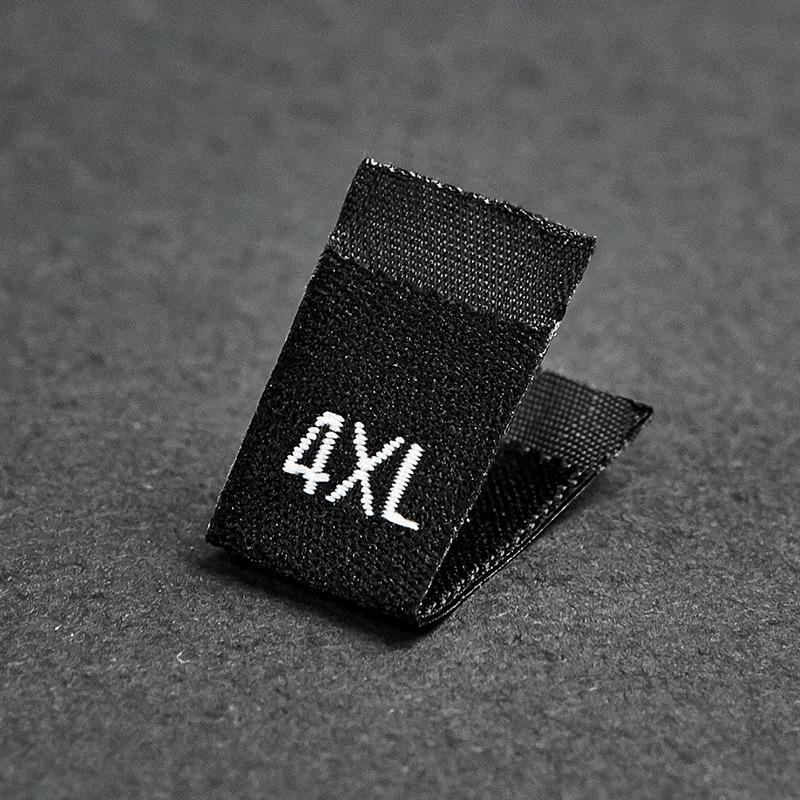 In-Stock Universal Black & White Folded Neck Labels for Men's & Women's Clothing