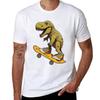 Dinosaur Skating Trex TShirt Durable Work Wear TShirt