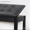 Adjustable Leather Music Stool with Storage Box