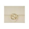 GUCCI Logo Double G Logo Lychee Pattern Cowhide Mailman Bag Envelope Bag Chain Bag Wallet Shoulder Crossbody Bag Small Women's Size White