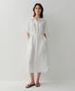 Ia Mallow Linen Shirt Dress (White)