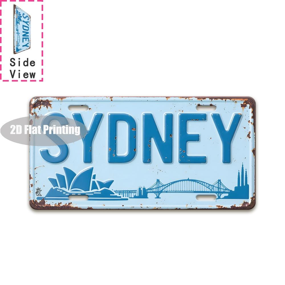 Tin Sign  Vintage Durable Metal Plaque Wall Decor Home Office Bar Man Cave Global City Coordinate Birth Year License Plate W