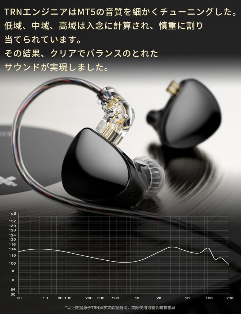 TRN MT5 Wired LCP Dynamic HiFi Monitor High Resolution Metal QDC Detachable Microphone ISO Android Compatible Earphones, Earphones, Diaphragm, Driver,