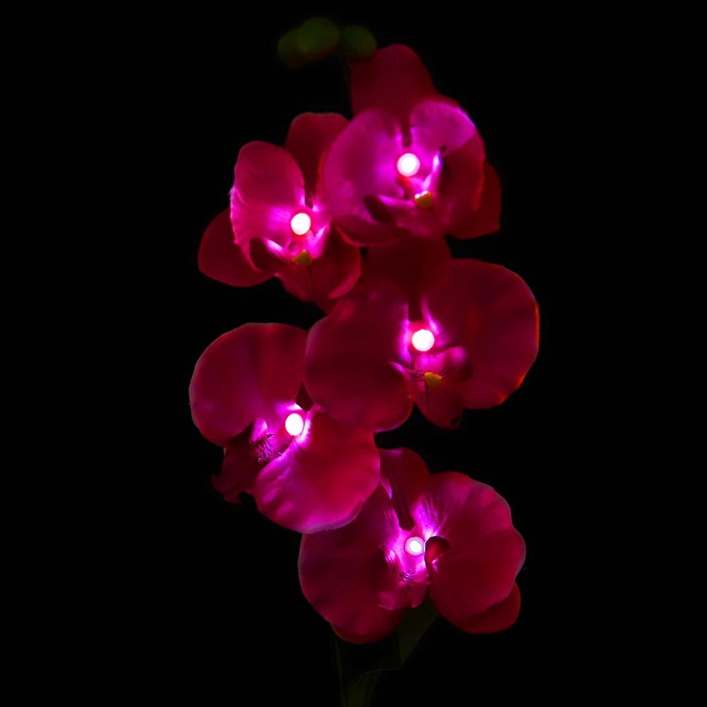 Waterproof Solar Moth Orchid Light Activated Yard LED Lamp Garden Pathway Lawn Light