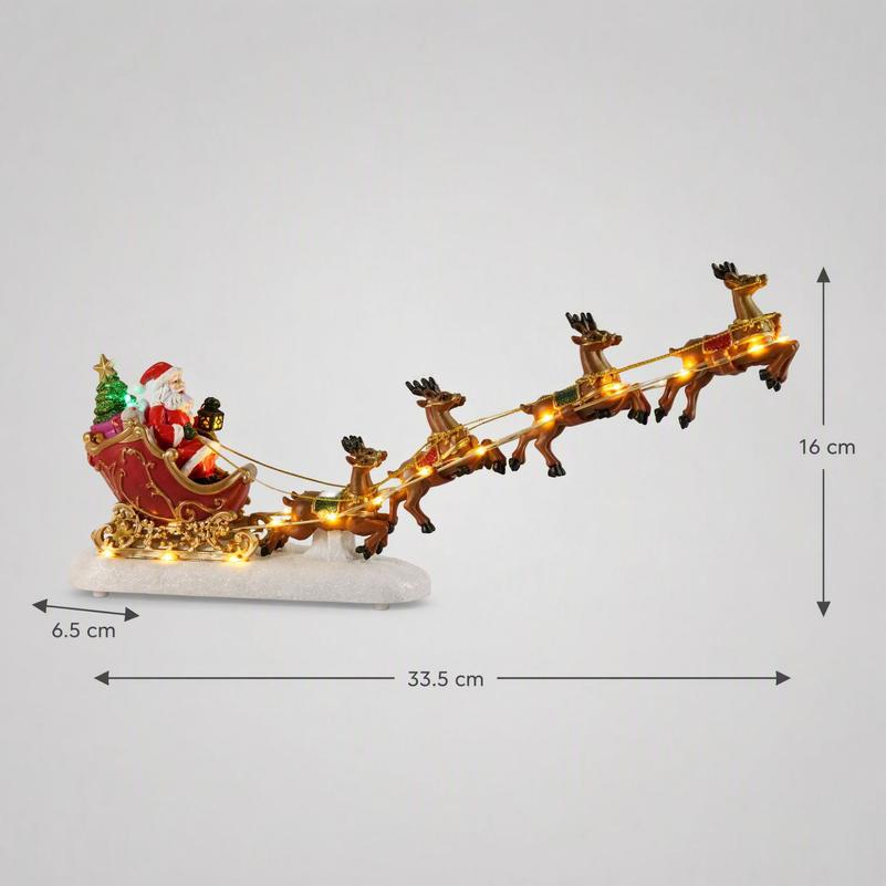 Santa`s Sleigh And Reindeer LED Light