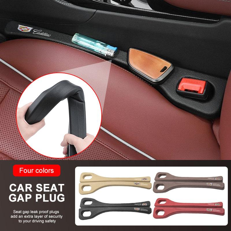 Leather Car Seat Gap Filler Seat Gap Leak Proof Filling Plug Strip For Cadillac Escalade Tiburon Deville Seville XT5 XTS CTS BLS SLS DTS SRX Metal