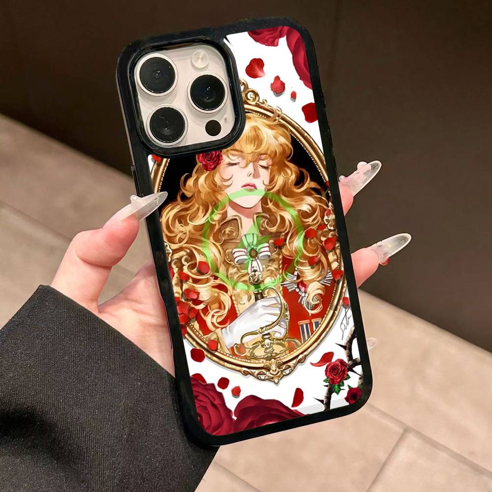 Rose Of V-Versailles Lady Oscar Für IPhone 17 Air 16 E 15 14 13 12 11 Pro Max Plus PC Stoßfeste TPU Hülle Für Magsafe Handyhülle