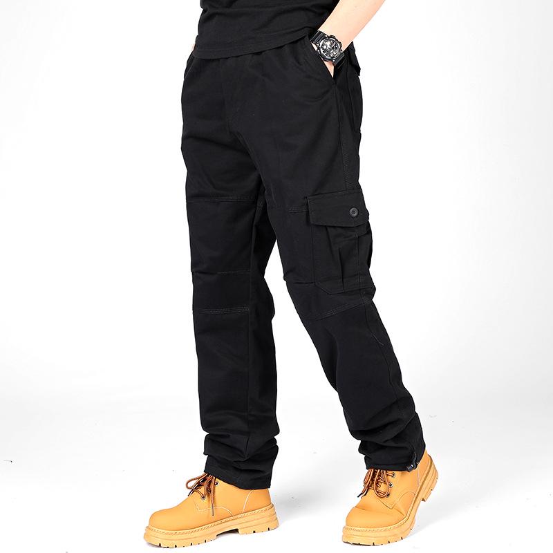 

Мужские прямые повседневные брюки с несколькими карманами для отдыха на осень и зиму 4XL